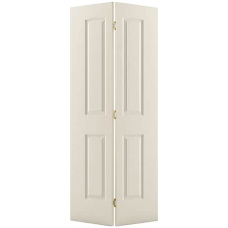 Codel Doors 30" x 80" Primed 2-Panel Arch Top Caiman Molded Hollow Core Bifold Door and Hardware 2668MHCCAIBF
